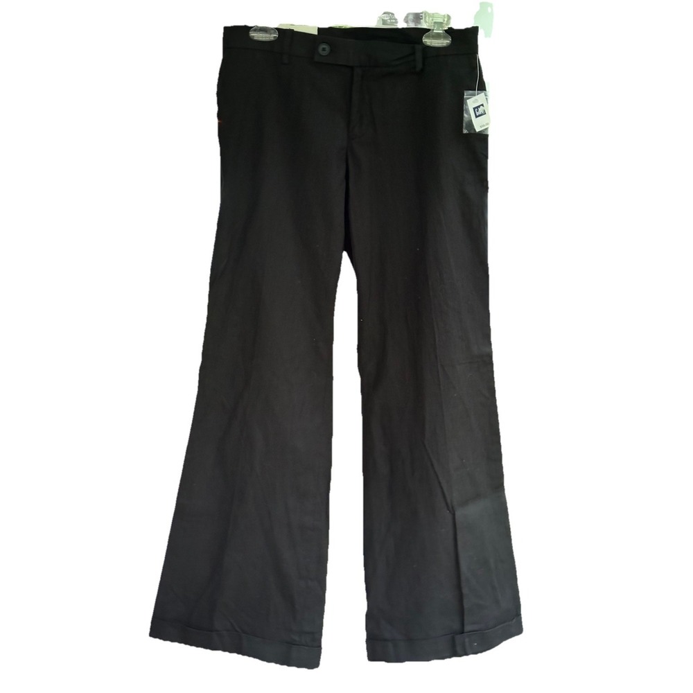 GAP Modern Fit Cuffed Linen Trouser NWT Womens Black SZ 4 Stretch